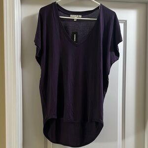 Women's Express Dark Purple V-Neck Top - Size S